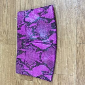 Banana Republic Snakeskin Print/Embossed Clutch